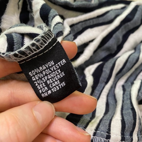 Sharagano Funky Y2K Grey Wavy Midi Dress, size 12 - Picture 6 of 6